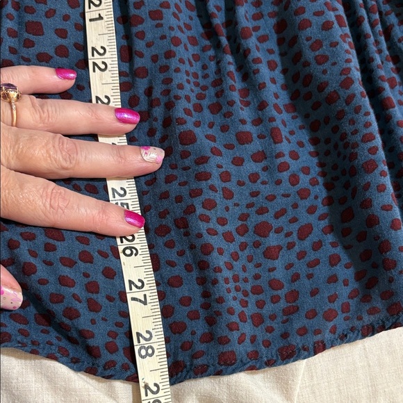 Kori Blue and Red Long Sleeve Dress Size M - Picture 6 of 9